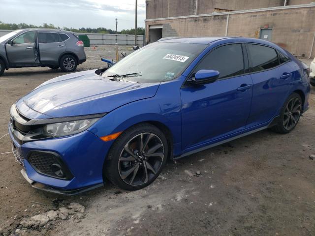 SHHFK7H48JU208441 - 2018 HONDA CIVIC SPORT BLUE photo 1