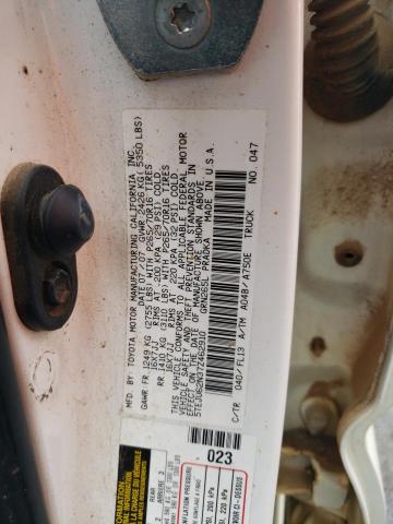 5TEJU62N37Z462910 - 2007 TOYOTA TACOMA DOUBLE CAB PRERUNNER WHITE photo 12