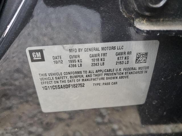 1G11C5SA8DF182752 - 2013 CHEVROLET MALIBU 1LT 灰色 照片 12