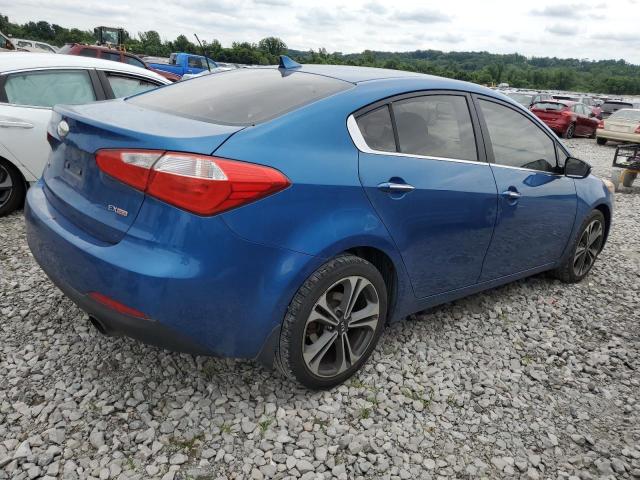 KNAFX4A84E5155501 - 2014 KIA FORTE EX BLUE photo 3