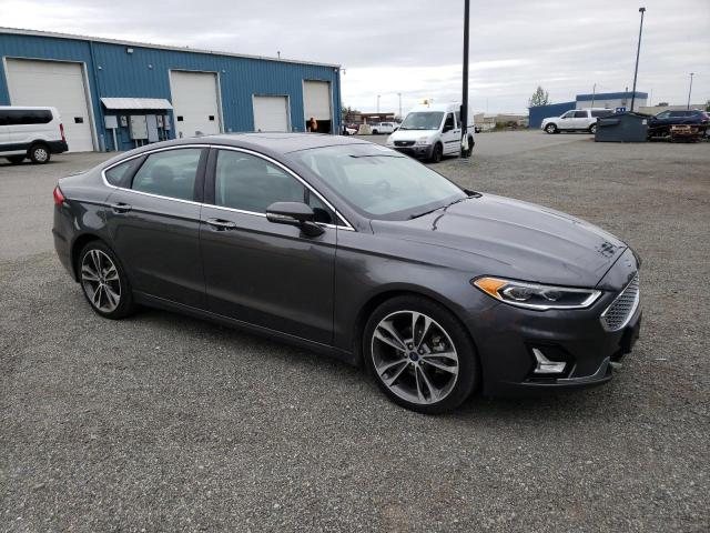 3FA6P0D93LR176047 - 2020 FORD FUSION TITANIUM GRAY photo 4