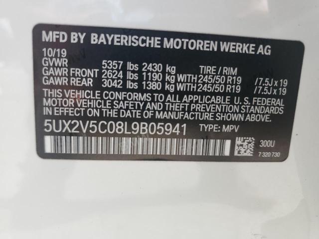 5UX2V5C08L9B05941 - 2020 BMW X4 XDRIVEM40I WHITE photo 13