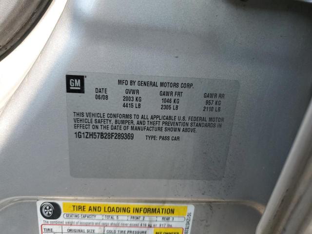 1G1ZH57B28F289369 - 2008 CHEVROLET MALIBU 1LT SILVER photo 13