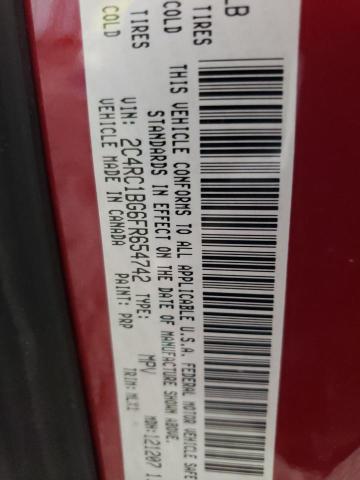 2C4RC1BG6FR654742 - 2015 CHRYSLER TOWN & COU TOURING BURGUNDY photo 13