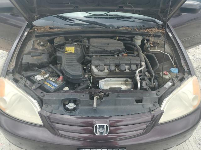 1HGES16531L011469 - 2001 HONDA CIVIC LX MAROON photo 11