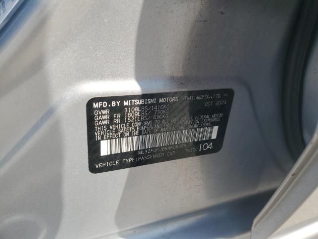 ML32FUFJ6RHF06385 - 2024 MITSUBISHI MIRAGE G4 ES SILVER photo 12