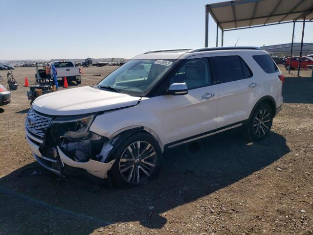 1FM5K8HT0JGA33808 - 2018 FORD EXPLORER PLATINUM WHITE photo 1