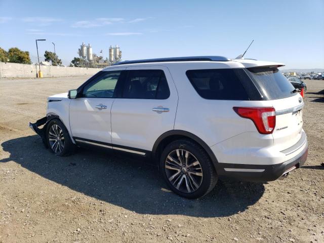 1FM5K8HT0JGA33808 - 2018 FORD EXPLORER PLATINUM WHITE photo 2