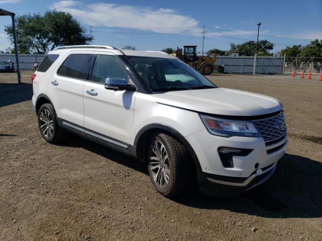 1FM5K8HT0JGA33808 - 2018 FORD EXPLORER PLATINUM WHITE photo 4