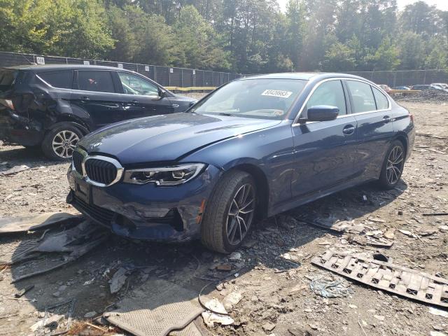 3MW5R7J03M8B82319 - 2021 BMW 330XI BLUE photo 1