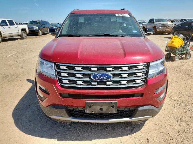 1FM5K7D84HGA10974 - 2017 FORD EXPLORER XLT RED photo 5