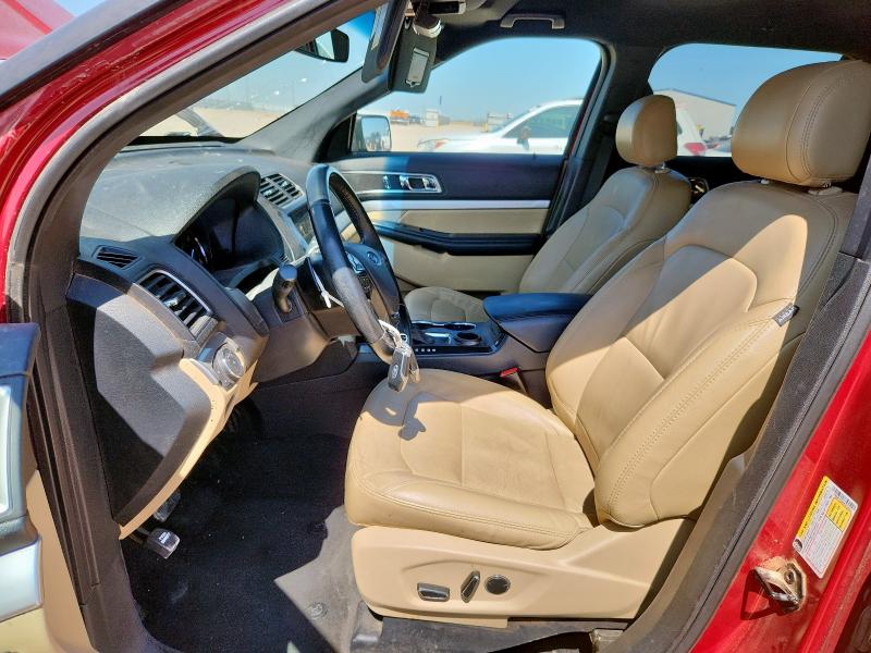 1FM5K7D84HGA10974 - 2017 FORD EXPLORER XLT RED photo 7