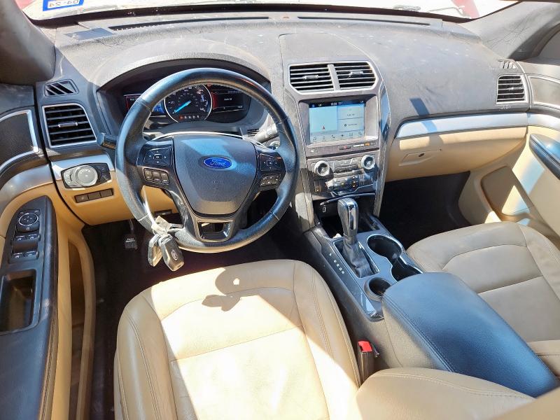 1FM5K7D84HGA10974 - 2017 FORD EXPLORER XLT RED photo 8