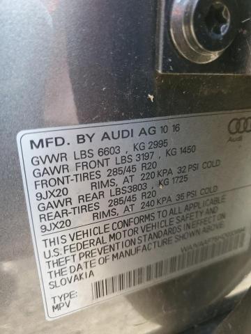 WA1VAAF75HD033894 - 2017 AUDI Q7 PRESTIGE ნაცრისფერი ფოტო 13