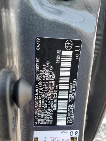 NMTKHMBXXKR091697 - 2019 TOYOTA C-HR XLE Сұр фото 13