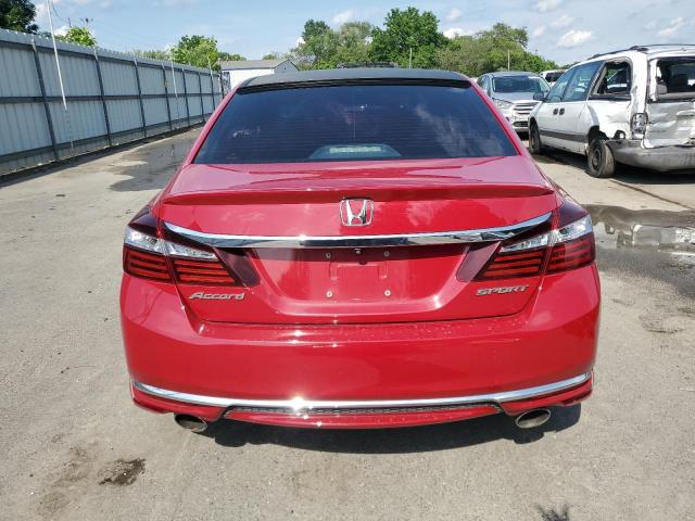 1HGCR2F61GA061227 - 2016 HONDA ACCORD SPORT Rot Foto 6