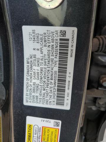 2HGFE2F54NH555385 - 2022 HONDA CIVIC SPORT 黑色 照片 13
