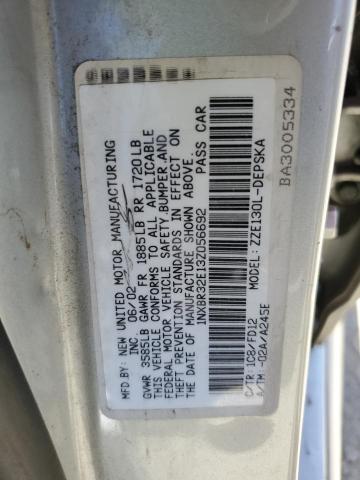 1NXBR32E13Z056692 - 2003 TOYOTA COROLLA CE SILVER photo 12