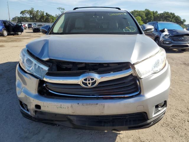 5TDBKRFH0ES009550 - 2014 TOYOTA HIGHLANDER LE GRAY photo 5