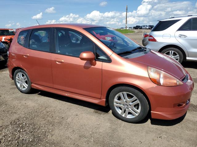 JHMGD386X7S805076 - 2007 HONDA FIT S ORANGE photo 4