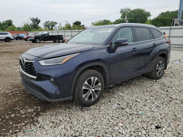 5TDHZRBH7MS557569 - 2021 TOYOTA HIGHLANDER XLE BLUE photo 1