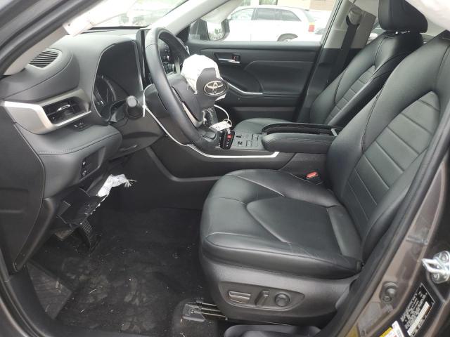 5TDGZRBH0NS212333 - 2022 TOYOTA HIGHLANDER XLE CHARCOAL photo 7