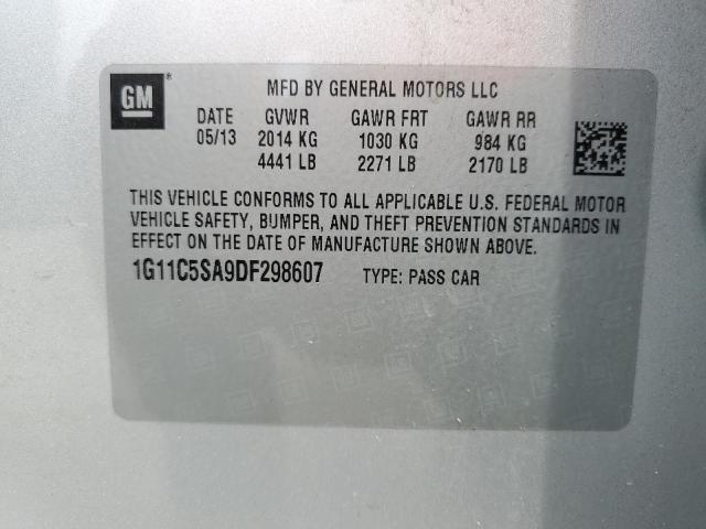 1G11C5SA9DF298607 - 2013 CHEVROLET MALIBU 1LT 银色 照片 12