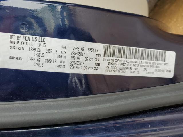 2C4RC1BG8GR189494 - 2016 CHRYSLER TOWN & COU TOURING Mavi foto 13