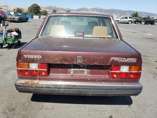 YV1GA8744K0072822 - 1989 VOLVO 760 BURGUNDY photo 6