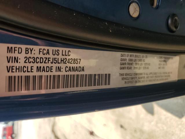 2C3CDZFJ5LH242857 - 2020 DODGE CHALLENGER R/T SCAT PACK BLUE photo 13