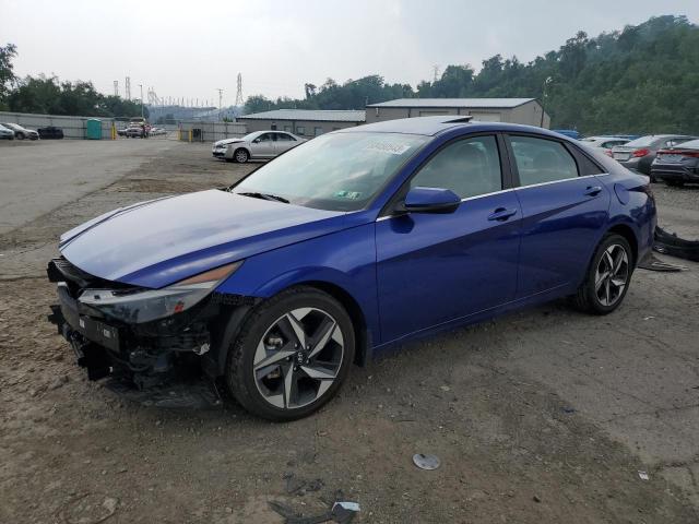 KMHLN4AJ9NU030090 - 2022 HYUNDAI ELANTRA LIMITED BLUE photo 1