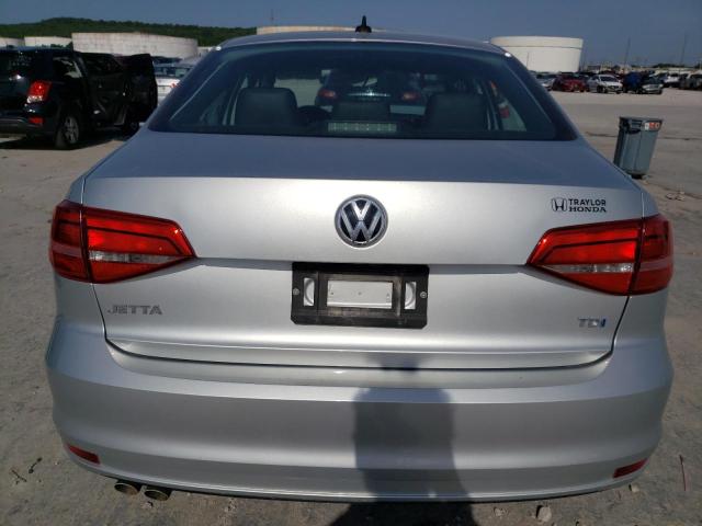 3VWLA7AJ8FM244685 - 2015 VOLKSWAGEN JETTA TDI SILVER photo 6