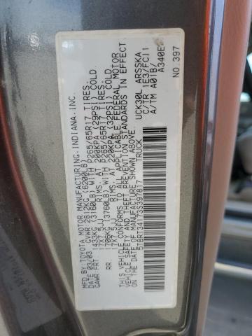 5TBRT34173S397817 - 2003 TOYOTA TUNDRA ACCESS CAB SR5 CHARCOAL photo 12