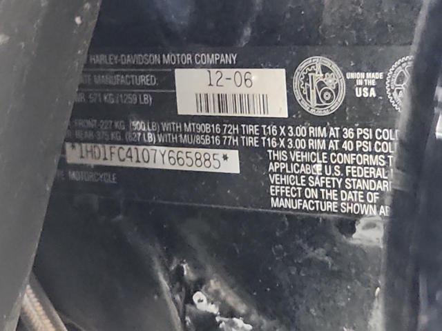 1HD1FC4107Y665885 - 2007 HARLEY-DAVIDSON FLHTCUI BLACK photo 10
