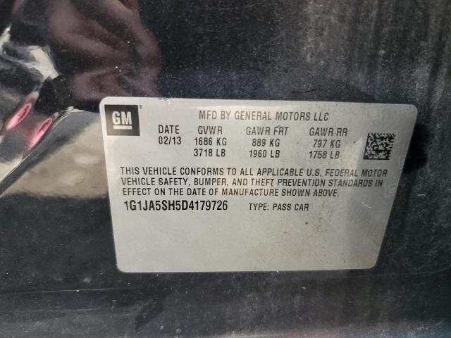 1G1JA5SH5D4179726 - 2013 CHEVROLET SONIC LS 黑色 照片 12