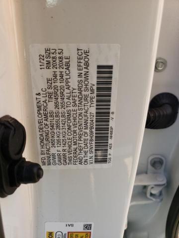 5FNYF8H09PB004127 - 2023 HONDA PASSPORT ELITE WHITE photo 13