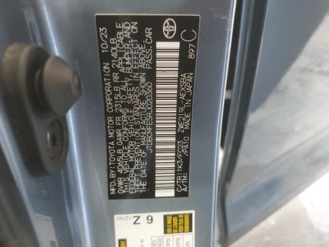 JTDBCMFE5RJ020360 - 2024 TOYOTA COROLLA LE 灰色 照片 13