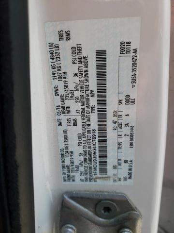 1FMCU9J95GUC76918 - 2016 FORD ESCAPE TITANIUM WHITE photo 13