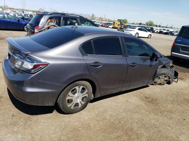 19XFB4F30FE000254 - 2015 HONDA CIVIC HYBRID L GRAY photo 3