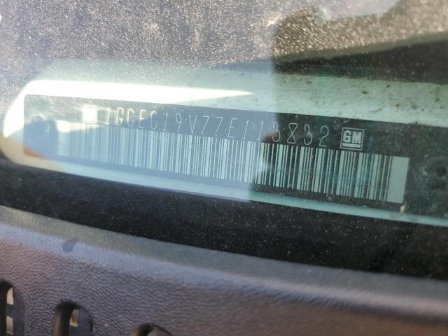1GCEC19V77E113832 - 2007 CHEVROLET SILVERADO C1500 CLASSIC Ağ foto 12