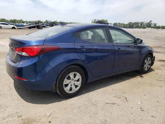 5NPDH4AEXGH797544 - 2016 HYUNDAI ELANTRA SE BLUE photo 3