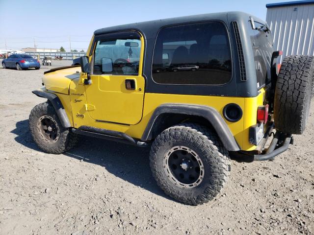 1J4FA49S12P756671 - 2002 JEEP WRANGLER / SPORT YELLOW photo 2