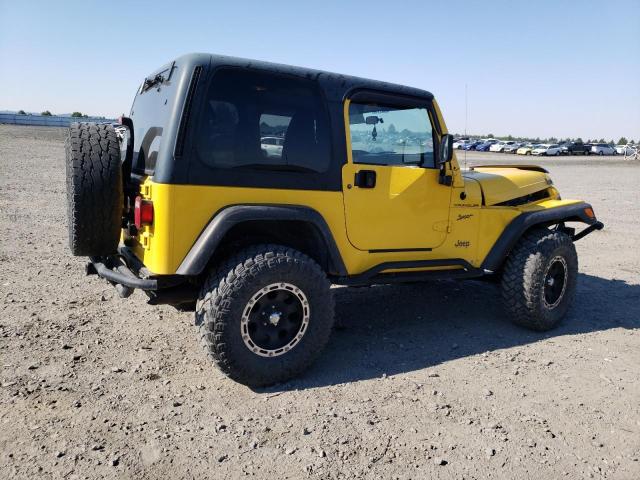 1J4FA49S12P756671 - 2002 JEEP WRANGLER / SPORT YELLOW photo 3