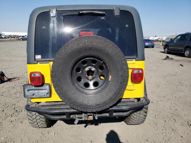 1J4FA49S12P756671 - 2002 JEEP WRANGLER / SPORT YELLOW photo 6