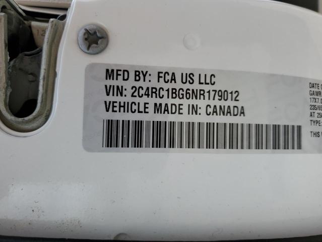 2C4RC1BG6NR179012 - 2022 CHRYSLER PACIFICA TOURING L WHITE photo 13