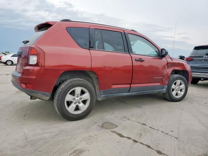 1C4NJCBAXED720366 - 2014 JEEP COMPASS SPORT Красный фото 3