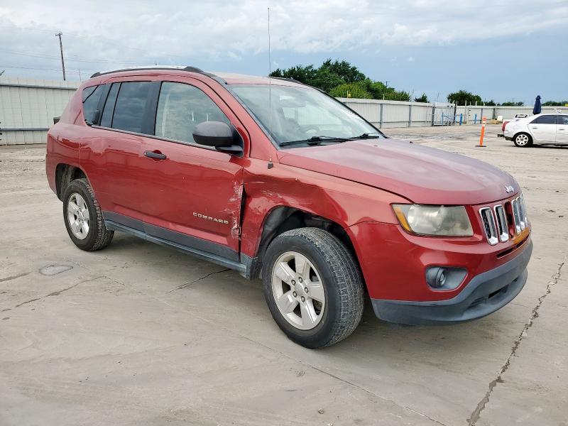 1C4NJCBAXED720366 - 2014 JEEP COMPASS SPORT Красный фото 4