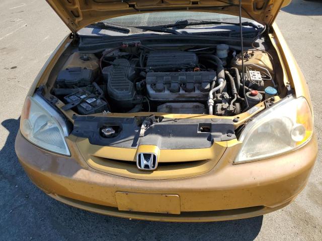 1HGEM229X1L027886 - 2001 HONDA CIVIC SI GOLD photo 11