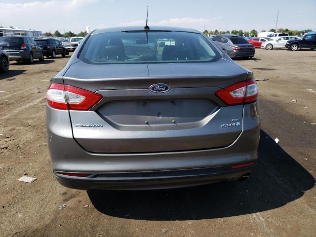 3FA6P0LU0DR193640 - 2013 FORD FUSION SE HYBRID GRAY photo 6