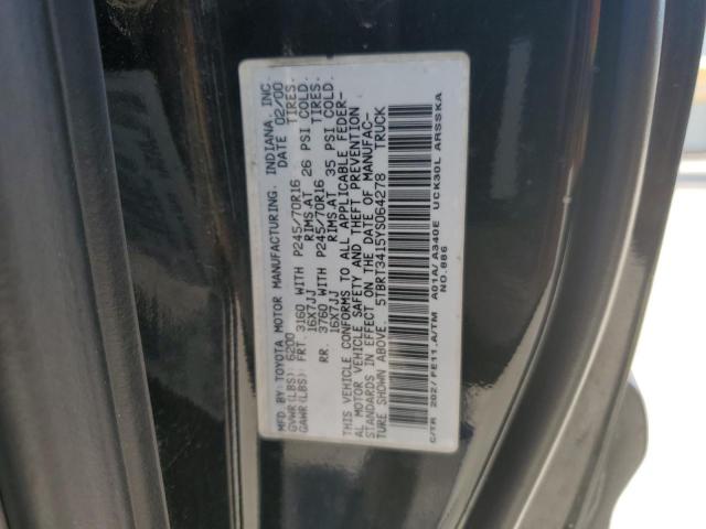 5TBRT3415YS064278 - 2000 TOYOTA TUNDRA ACCESS CAB შავი ფოტო 12